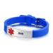 Medical Alert ID Bracelet for Women Men Laser Engraved DNR Adjustable Wristband First Aid Blue BR_XM_medical_B_DNR 0