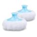 Large Fluffy Powder Puff  Body Cosmetic Powder Puff  Soft Face Body Powder Puff for Baby& Kid& Adult (3.2 Inch with Hand Holder  Blue) 3.2 Inch with Hand Holder Blue