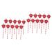 Abaodam Red Paper Straws 40 pcs Decoration Beverage Recreational Festival Prop Drinkware Party Valentine Decorative Straws