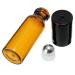 Bodhi2000 Amber Glass Roll On Bottles - 10 Pack Refillable Essential Oil & Perfume Rollers with Stainless Steel - 5ml & 10ml - Buy Online on GoSupps.com
