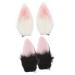 FOYTOKI 2 Pairs Simulated Bunny Ear Hair Clip Bunny Ears Hair Accessories Bunny Hair Clip Party Hair Clips for Adults Ear Hair Clips for Women Hair Clips Halloween Bunny Ears Barrette