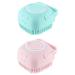 WmcyWell 80ml Silicone Massage Exfoliating Bath Shower Brush with Soap Dispenser Bath & Body Brushes Wash Scrubber Deep Cleaning for Women Men Children One Size (2 Count) Green+pink