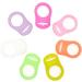 JZK 7-Pack Silicone Baby Dummy Clip Ring and Pacifier Holder Straps for Girls - Mam Soothers Compatible | Multicolor Baby Girl Accessories - Buy Online on GoSupps.com
