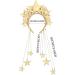 Zoestar Stars Headband Gold Halo Crown Headbands Star Goddess Headpiece Party Costume Hair Accessories for Women - Buy Online on GoSupps.com