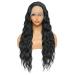 Sylhair Long Black Curly Lace Front Wig for Women - 75 cm Natural Black Curls (1B) - Perfect for Elegant Styles - Buy Online on GoSupps.com