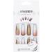 Brishow Christmas Glitter Snow False Nails - 24pcs Ballerina Acrylic Short Fake Nails for Women and Girls - Buy Online on GoSupps.com