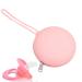 Generic silicone pacifier holder case silicone pacifier tank |Waterproof round silicone travel bag |Small silicone storage bag with zipper and rope for cash keys and pink A
