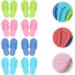 24 Pairs Disposable Pedicure Slippers - Multi Color Foam Foldable Salon Flip-flops for Nail Foot Spa - Buy Online on GoSupps.com