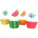 ibasenice 144 pcs kids decor cake toppers cake decorations fruit decor hawaiian decor Hawaii fruit toppper Hawaii toppper Hawaii cupcake toppper decorate top hat Insert card the summer child - Buy Online on GoSupps.com