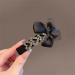 Hair Barrettes for Women Female Love Rhinestone Fabric Bow Hair Clip Hair Accessories 1 count (Pack of 1) Black - Buy Online on GoSupps.com