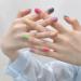Berichw 1Set Rainbow Jumping Colours False Nails Wearable Press on Nails Full Cover Nail Tips - Buy Online on GoSupps.com