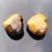 Tiger Eye Quartz Hand Carved Heart Shaped Natural and MineralsHome Decoration 2pcs Can be Used for Full of Texture
