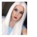 BGHJUE N Wig White Long Straight Synthetic Wig Body Wave Heat Resistant Hair Glueless Full Wigs For Women Average Cap Size