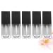 CLISPEED Lot de 5 Tubes de Gloss L vres Plats Carr s 8-10 Ml Noirs Flacons Transparents Rechargeables pour Gloss Liquide Huiles L vres Format L ger et Pratique pour Usage Mobile