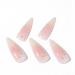 Shop 24Pcs Almond Press on Nails - Long Stiletto Faux Nails Pink Ombre Acrylic with Gold Star Designs - Cute Summer Nails for Women - Buy Online on GoSupps.com