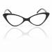 Stylish Cat Eye Reading Glasses Women's Reading Glasses Visual Aid With Spring Hinge (Color : Black Size : 3.0) 3.0 Black