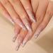 Vatocu Christmas False Nails - 24pcs Long Xmas Press on Nails with Snowflakes Glitter for Women and Girls - Buy Online on GoSupps.com