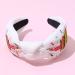 FEDANS Women Knotted Headband Birthday Cake Headband Top knotted White Embroidery Hairband Ladies Twist Fashion Hair accessories for Girls - Buy Online on GoSupps.com