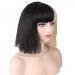 BGHJUE 28cm Bob Wig for Black & White Women - Brazilian Straight Glueless Lace Hair - Buy Online on GoSupps.com