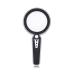30X HD Reading Magnifying Glasses 3 Lighting Modes 12 LED Handheld Magnifying Glass High Power Lighted Magnifier for Repair Coin (Silver Black)
