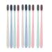10pcs Bamboo Charcoal Toothbrush Wheat Straw Toothbrush Soft Bristle Toothbrush Comfortable Sensitive Gums Toothbrush