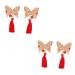 ibasenice 2 Pairs Chinese Style Hairpin Tassels Barrettes Party Hair Clip Kids Hairpin for New Year Bows Hair Clips New Year Bobby Pin Japanese-style Hairpin Child Girl Side Clip