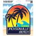 Squiddy Jacksonville Beach Florida - Vinyl Sticker Decal for Phone, Laptop, Water Bottle (3" high)