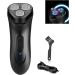 Electric Shaver for Men Electric Razor for Men USB Rechargeable Waterproof Electric Shaver Wet & Dry Rotary Shavers for Men Electric Shaving Razors with Pop-up Trimmer(Black)