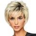 Natural short wigs for women real hair Short smooth hair Mixed beige.
