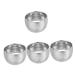 Fomiyes 4 piece of foam foam for shaving foam shaving bowl cream bowl rubber -tank chicken shaving soap cup men soap shell rustproof steel double -walled stainless steel man deliveries 8.2x5.8cmx4pcs silverx4stk
