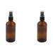 Balawin 2X 100ML Amber Glass Bottle with Black ATOMISER Sprays Refillable Container for Essential Oil/Aromatherapy Use