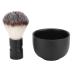 Ankroyu razor set men's razor bowl made of stainless steel soft brush bar cleaner shaving bowl and brush set men's bargaining tool set for salon and bathroom at home (black)