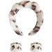 Limtula Spa Wrists Washband Headband Absorbent Microfiber Wrists Towel for Washing Face for Women Prevent Liquid from Spilling Pink leopard - Buy Online on GoSupps.com