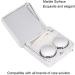 FDIT Marbled Contact Lens Container | Portable Quadratic Box with Tweezers | Stylish & Convenient for Travel (Silver) - Buy Online on GoSupps.com