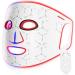 kingdo Red Light Therapy Devices 3-In-1 Red Light Therapy Mask with Mixed Colors Near Infrared Blue & Red Light Therapy LED Face Mask for Face Skin Care