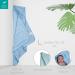 Urban Kanga Hooded Towel for Babies - Double-Sided Oeko-Tex Cotton Muslin Bath Towel (Crystal Blue) - Ship Internationally - Buy Online on GoSupps.com