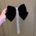 Large Hair Bows Clip Hair Bow 35 cm Long Hairpin Bow Hair Bows Clips with Large Bow Metal Bow Hair Pin Hair Accessories Fabric Hair Bows Clip Hairpin Bow M black - Buy Online on GoSupps.com