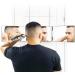 XKWL Rechargeable 3 Way Trifold Mirror with Light - 360 Barber Mirror for Hair Styling, Shaving, Grooming - Adjustable Height and Brightness | Black - Buy Online on GoSupps.com
