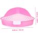 VILLFUL Box Rabbit Toilet Bunny Accessories Small Animal Critter Bath Pet Tub Plastic Cat Litter Tray 33X29.5X14CM Pink - Buy Online on GoSupps.com