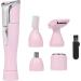 TEMKIN Pink 4-in-1 Nose Hair Trimmer - Portable Electric Ear Nose Beard & Eyebrow Hair Trimming Kit | International Shipping Available - Buy Online on GoSupps.com