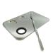 TIHOOD Stainless Steel Makeup Palette Set - 2PCS 5-well/3-well with Spatula, Ideal for Mixing Foundation, Nail-art, and Cosmetics - 6''x4'' Silver - Buy Online on GoSupps.com