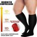 Gcbiger 3 Pairs Plus Size Compression Socks (20-30 mmHg) for Women & Men Wide Calf Extra Large Knee High Stockings 3XL Plus Black - Buy Online on GoSupps.com
