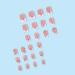 24 Pcs Short Square French Tip Press on Nails with Rhinestone Designs - Nude Pink Glue on Nails for Women - Buy Online on GoSupps.com