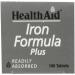 HealthAid Iron Formula Plus - 100 Vegetarian Tablets - Buy Online on GoSupps.com