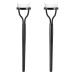 2 PCS Eyelash Comb  Makeup Mascara Applicator Metal Teeth Eyelashes Separator Curler Arc Designed False Eyelash Grooming Brushes black