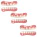 XZLZMD pebble gel dental prostheses above cosmetic veneer natural color temporary prostheses teeth immediate repair of cracked or missing dental prostheses for men and women 3 pairs
