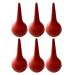 Lurrose Ear Bulb Ear Wax Bulb Syringe Rubber Nose Mucus Sucker Red 6pcs Ear Cleaning Bulb