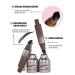 Liquid Eyebrow Brush & Gel Pencil - Long Lasting Waterproof Smudge Proof Natural Look - Chocolate - Buy Online on GoSupps.com