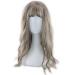 BGHJUE Lady Long Curly Hair air buns corn hot long hair Greenwood linen gray wave Curly hair soft Sister Harajuku Wig