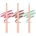 Oulac Waterproof Lipliner Pencil Set - Smooth and Creamy Retractable Lip Makeup for Precision Application Vegan & Cruelty-Free 04 Pink Treat+06 Body Talk+11 Mint